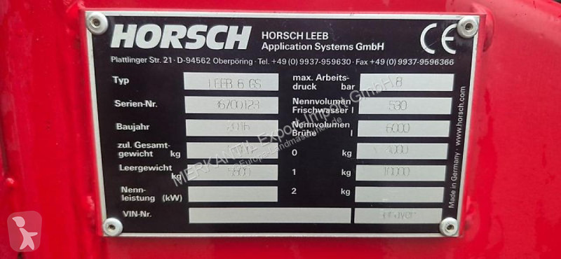Pulvérisation Horsch  Leeb 6 GS