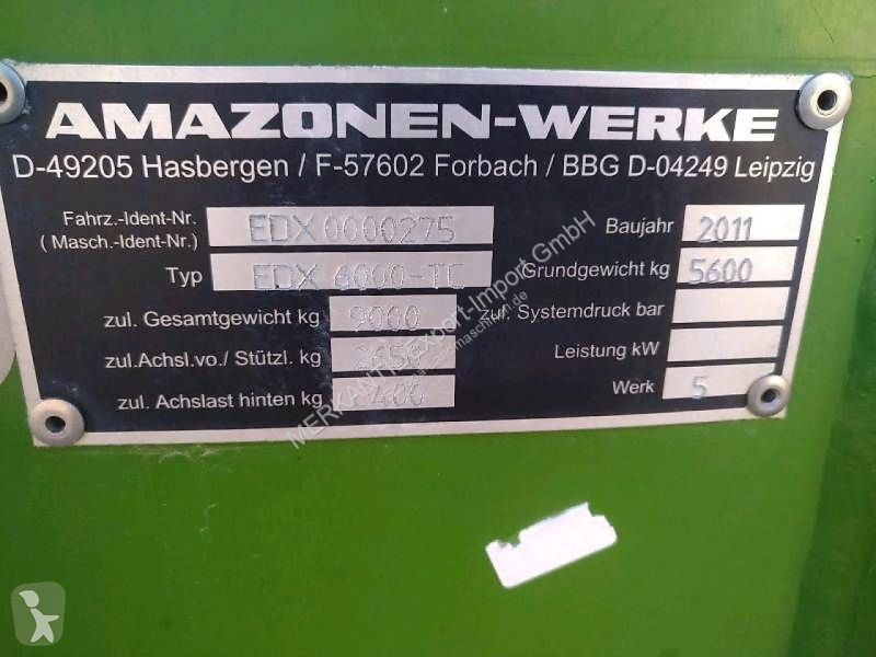 Amazone  EDX 6000 TC seeder