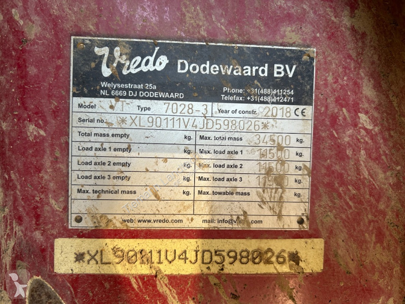 Gödselspridning Vredo  VT 7028 / ZBV 32000V