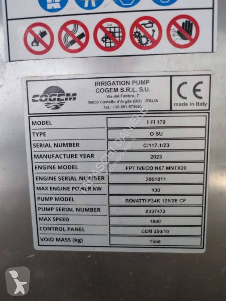 Irrigación Cogem IFI 170 (O SU)
