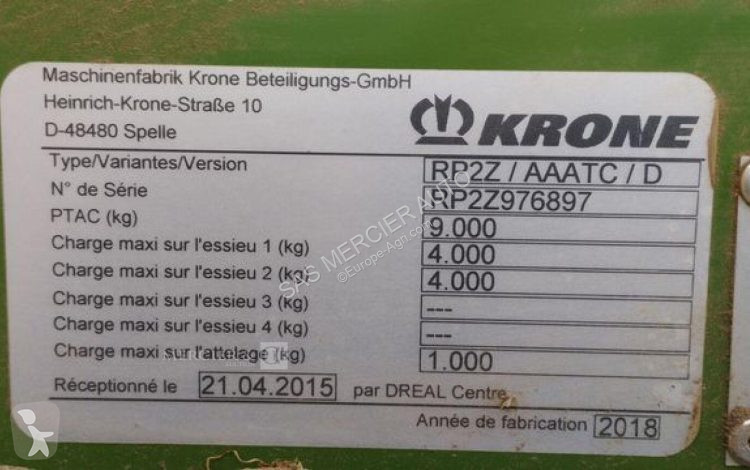 Ceifa Krone combine presse enrubanneuse comprima -