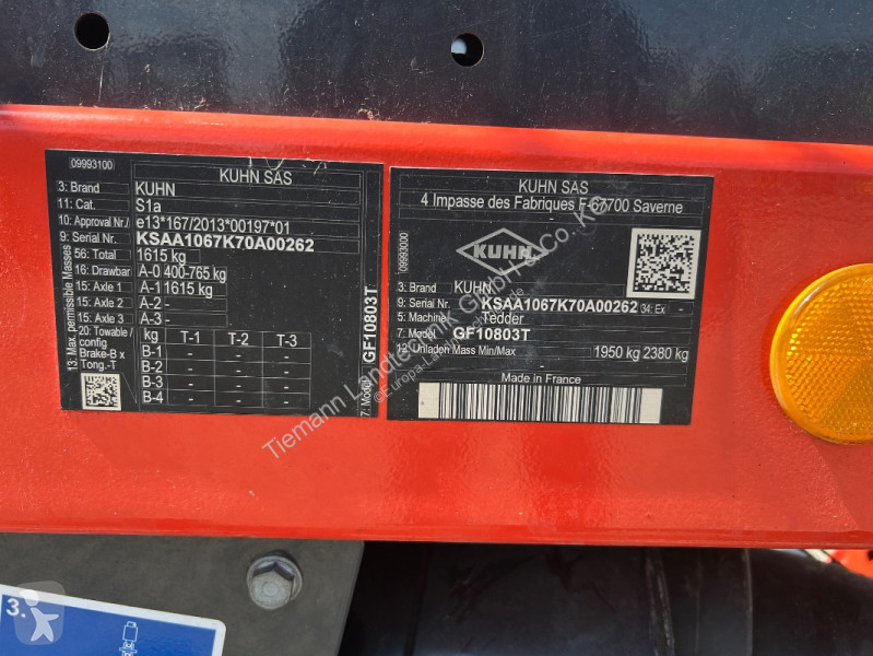 Slåtter Kuhn  GF 10803 T