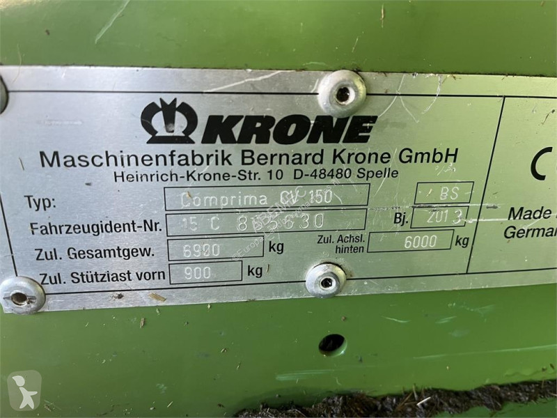 Krone Comprima CV 150 XC haymaking