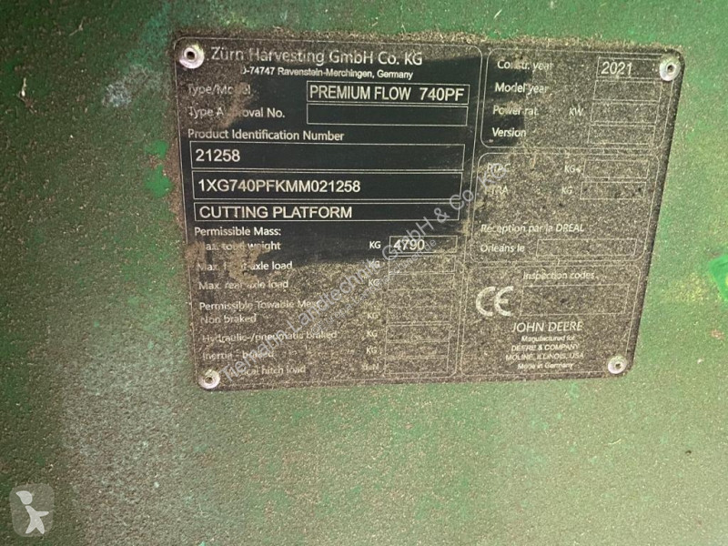 Moisson John Deere  740 PremiumFlow