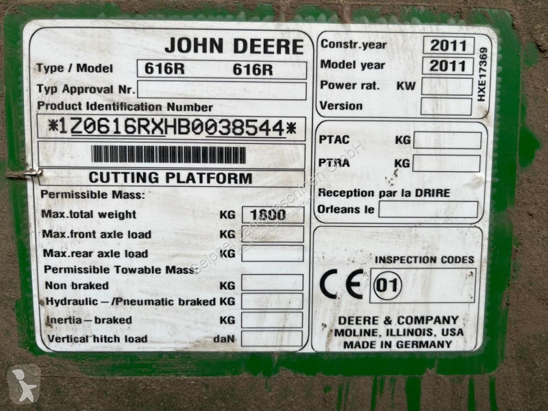 John Deere  W540 harvest