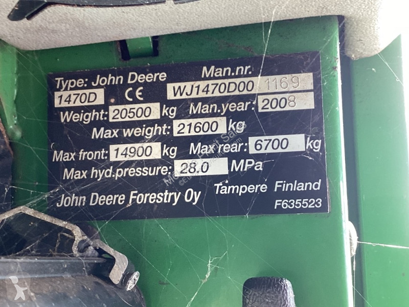 Skogsbruksmaterial John Deere 1470 D Eco III