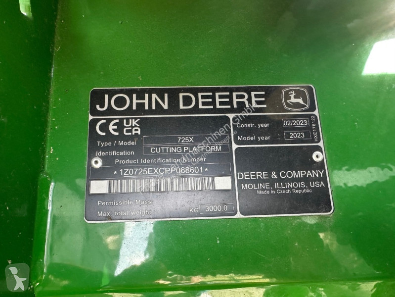 Moisson John Deere  725 X     7,50 mtr.   Demo