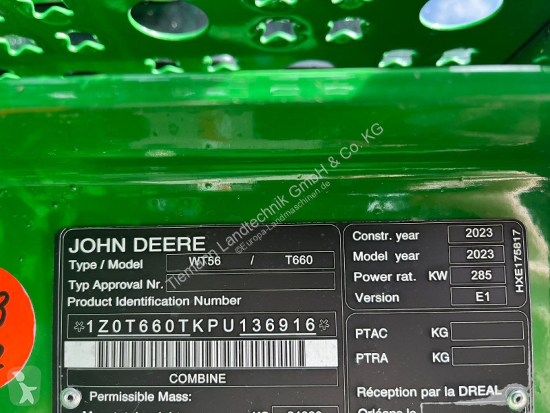 Moisson John Deere  T660