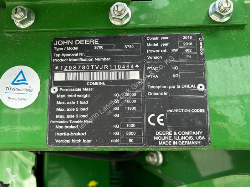 Moisson John Deere  S780 mit 630X Schneidwerk