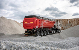 Tipper semi-trailer 36 CBM 4 Axles Half Pipe Type Tipping Semi Trailer