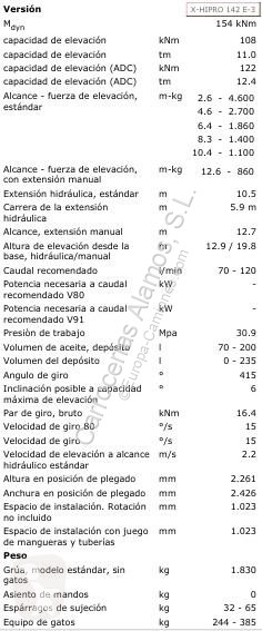تجهيزات الآليات الثقيلة Hiab  GRUA HIAB 142 E-3...