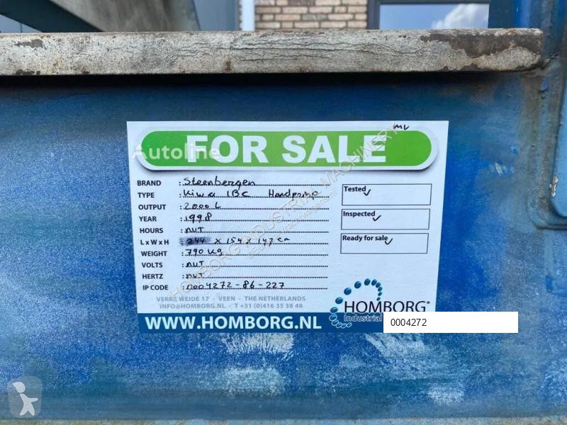 Equipamentos pesados  Steenbergen 2000 liter...