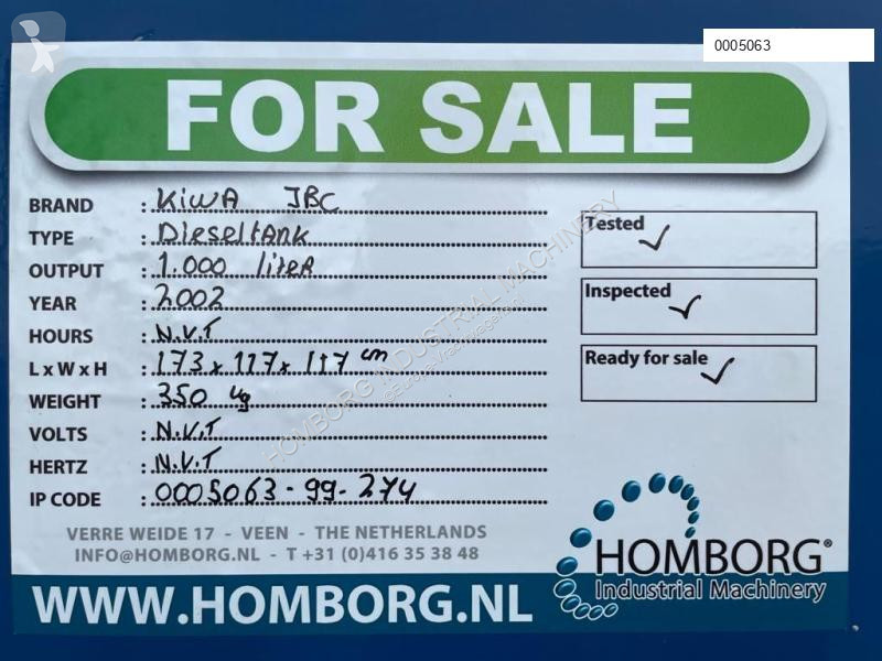 Uitrusting voor vrachtwagens  IBC 1000 liter...