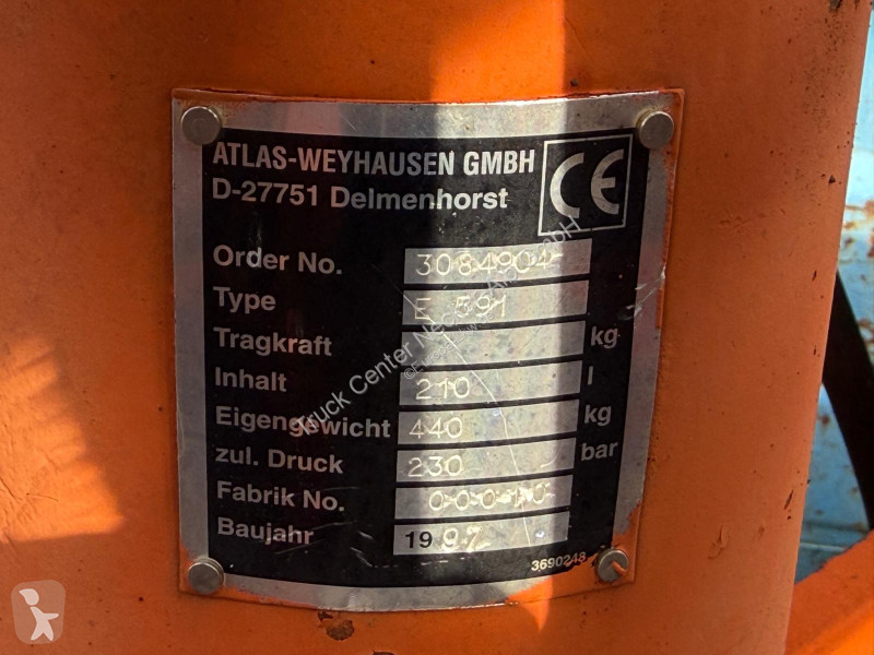 Atlas Abrollcontainer mit Kran AK100.1 - 12,1m...