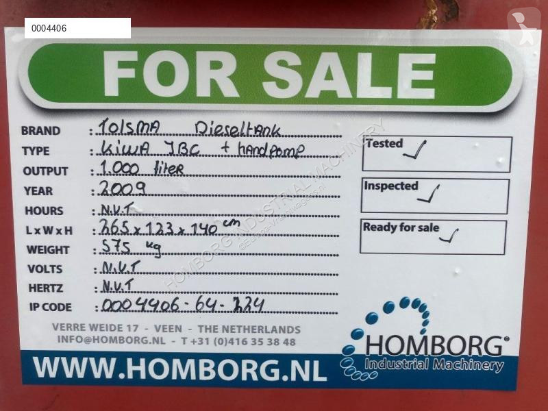 Uitrusting voor vrachtwagens  Kiwa IBC 1000...