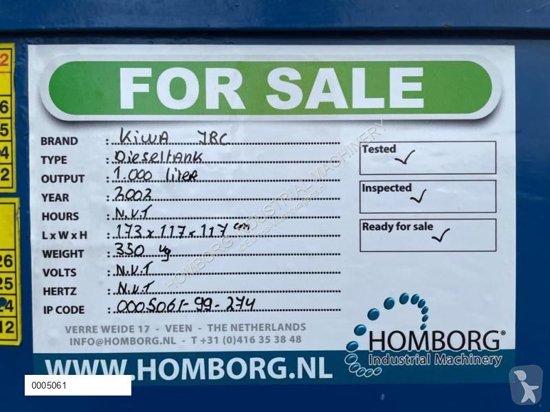Uitrusting voor vrachtwagens  IBC 1000 liter...