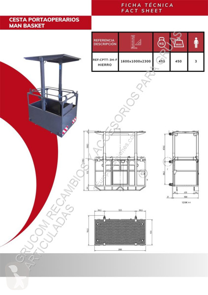 Equipamientos   Cesta portaoperarios de hierro...