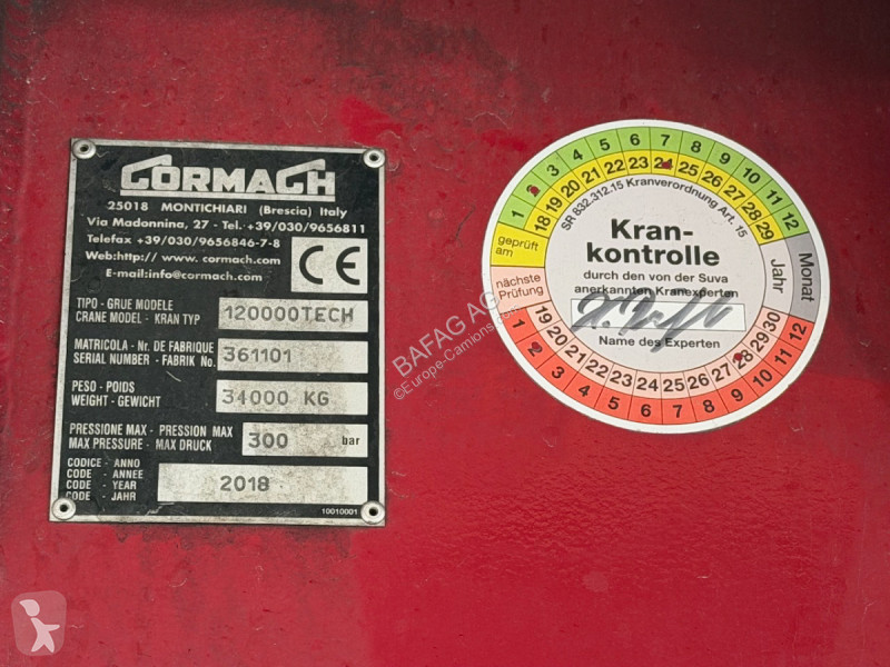 شاحنة Scania r580 v8 cormach 120000 tech