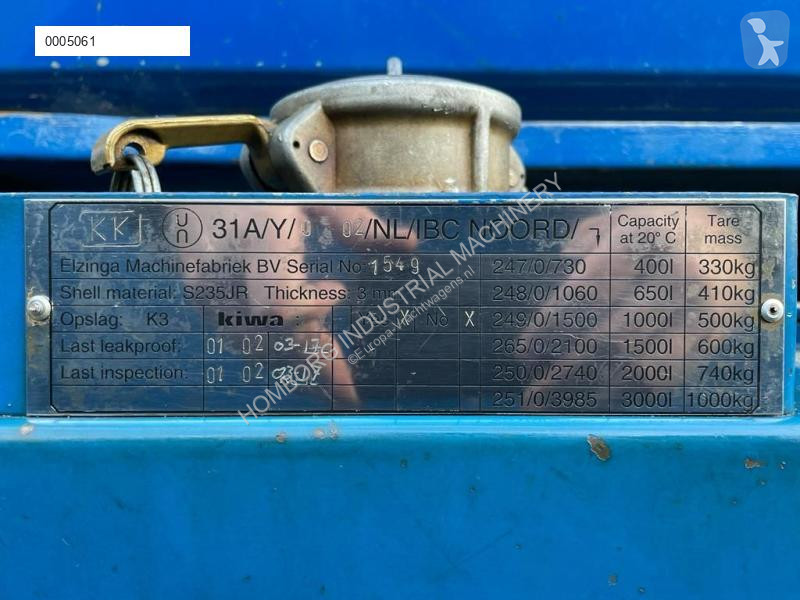 Uitrusting voor vrachtwagens  IBC 1000 liter...