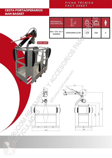 Equipamientos   Cesta portaoperarios de hierro...
