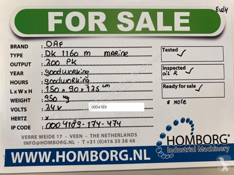Losse onderdelen bouwmachines DAF Moteur  DK...