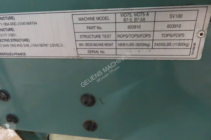 Losse onderdelen bouwmachines Yanmar Vio 75