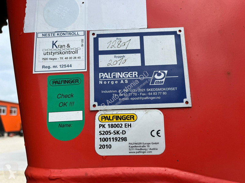 قطع غيار الأشغال العمومية Palfinger PK 18002