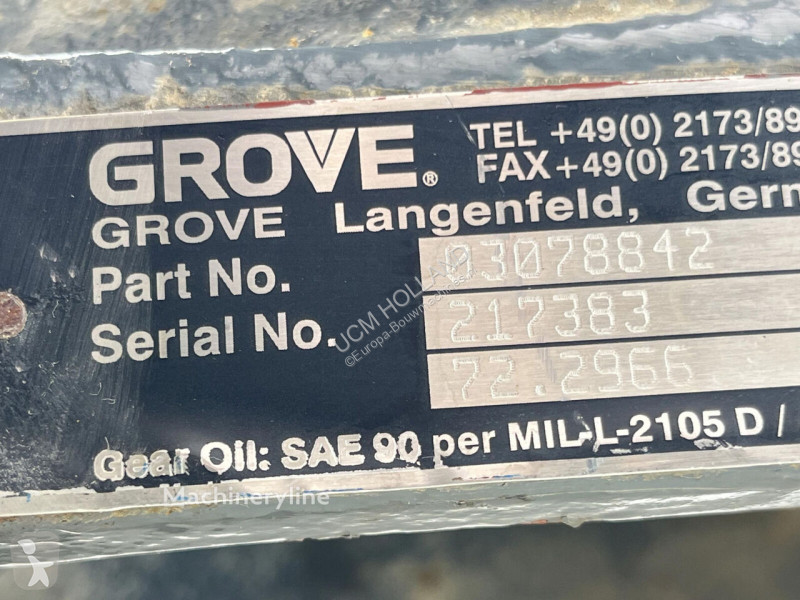 Pezzi di ricambio macchine movimento terra Grove