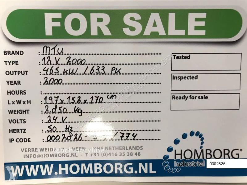 Reservedele til offentligt anlægsarbejde MTU...