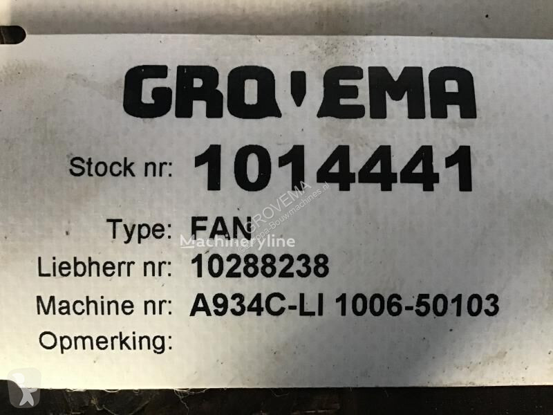 قطع غيار الأشغال العمومية Liebherr Fan Blade