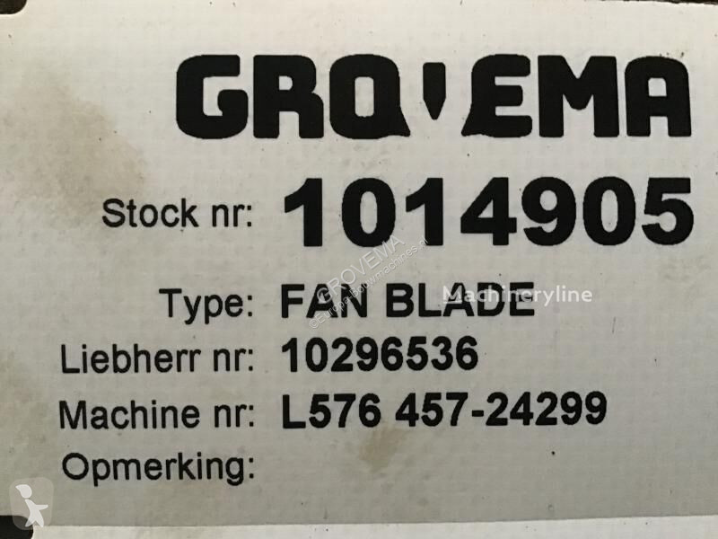 قطع غيار الأشغال العمومية Liebherr Fan Blade
