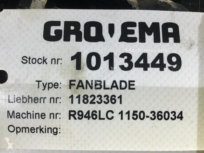 Losse onderdelen bouwmachines Liebherr Fan blade