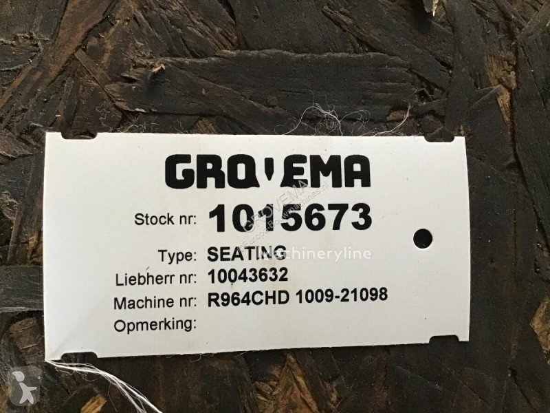 Losse onderdelen bouwmachines Liebherr Seating