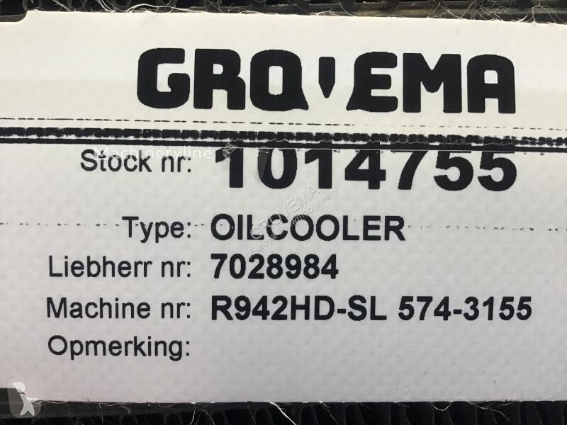 Losse onderdelen bouwmachines Liebherr Oilcooler