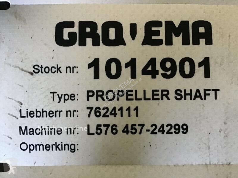 Recambios maquinaria OP Liebherr Propellor Shaft