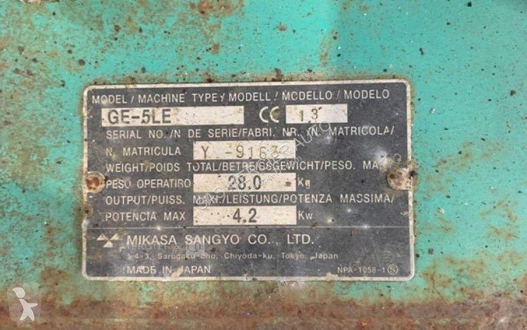Piese de schimb utilaje lucrări publice Mikasa...