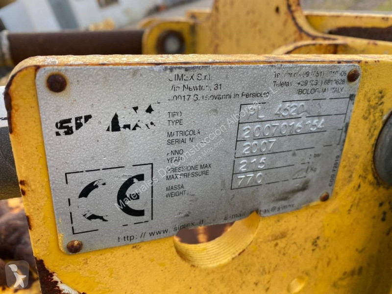 Losse onderdelen bouwmachines Simex PL4520