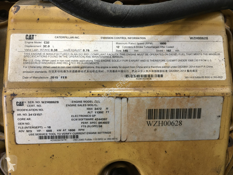 Losse onderdelen bouwmachines Caterpillar C32...