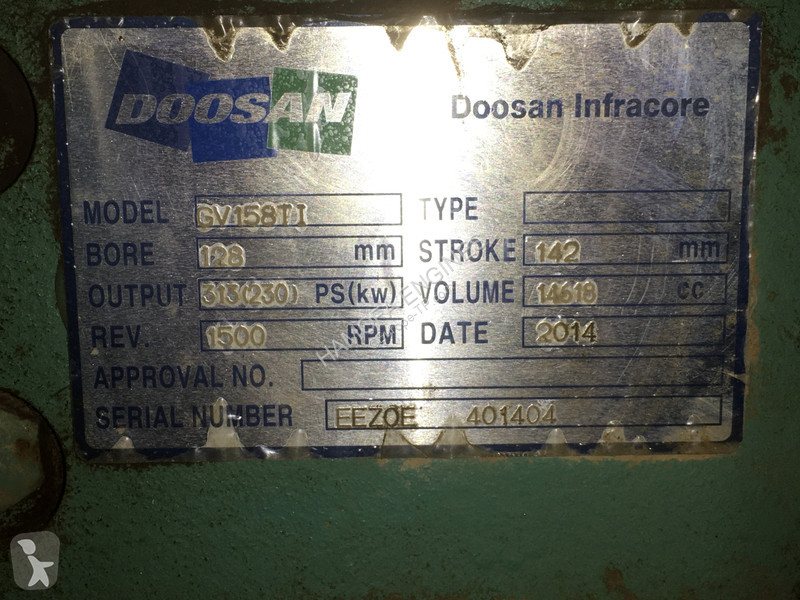 قطع غيار الأشغال العمومية Doosan GV158TI FOR PARTS
