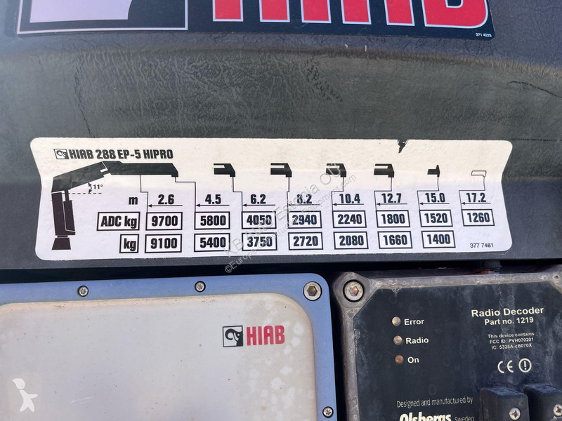 Uitrusting voor vrachtwagens Hiab 288EP-5 HIPRO