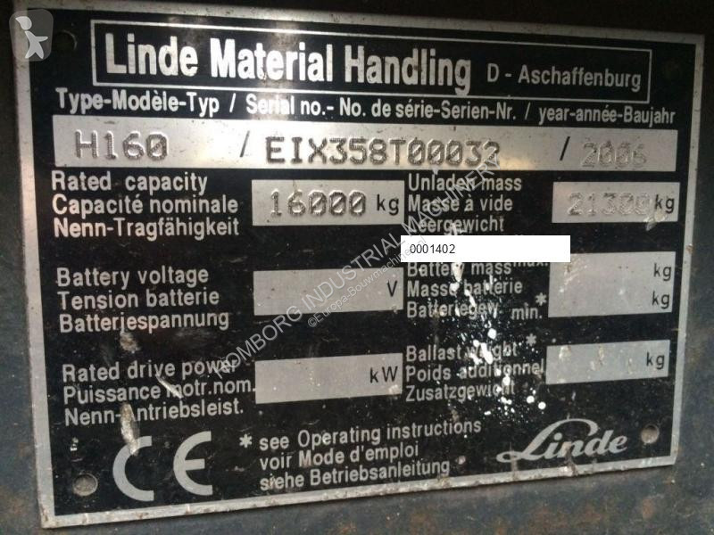 قطع غيار الأشغال العمومية Linde H160 16 ton...