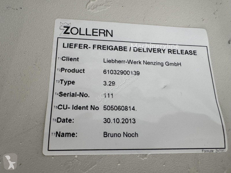 Losse onderdelen bouwmachines Liebherr LHM slew...