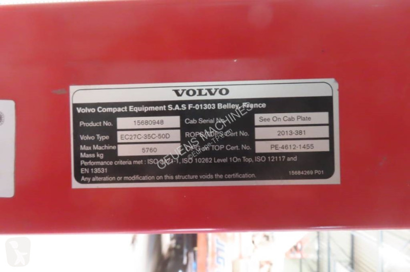 قطع غيار الأشغال العمومية Volvo EC 27 C / EC 35...