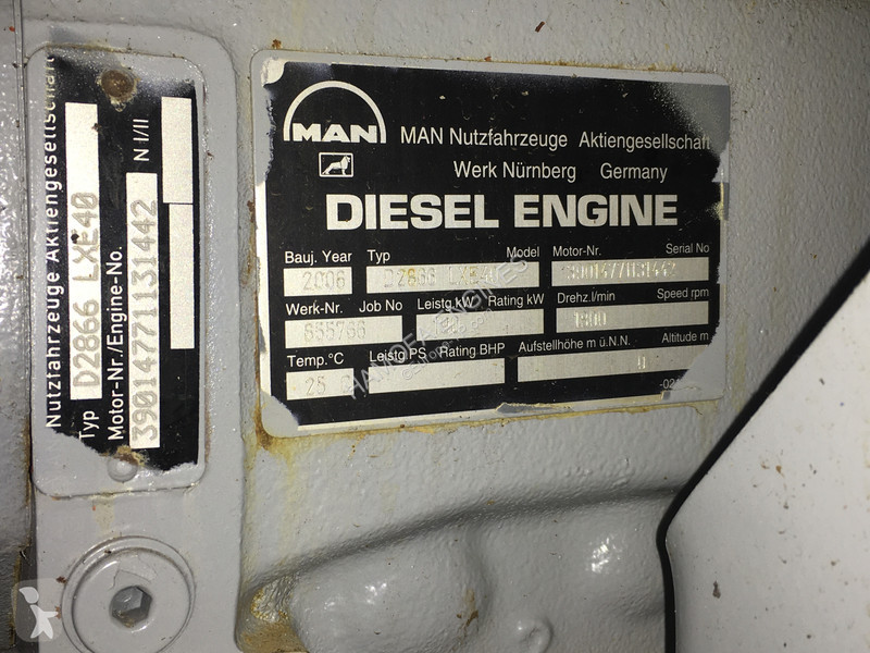 Losse onderdelen bouwmachines MAN D2866 LXE40 USED