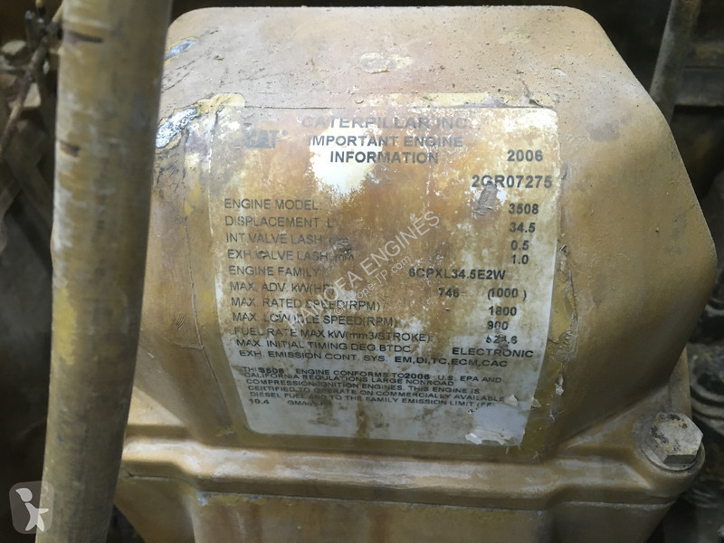 Losse onderdelen bouwmachines Caterpillar 3508B...