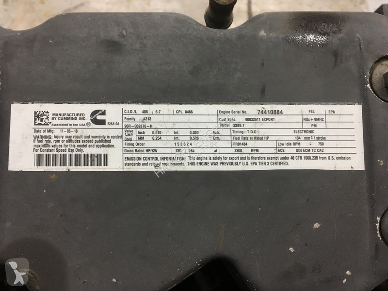 قطع غيار الأشغال العمومية Cummins QSB6.7...