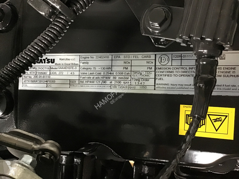 Peças máquinas de construção civil Komatsu...