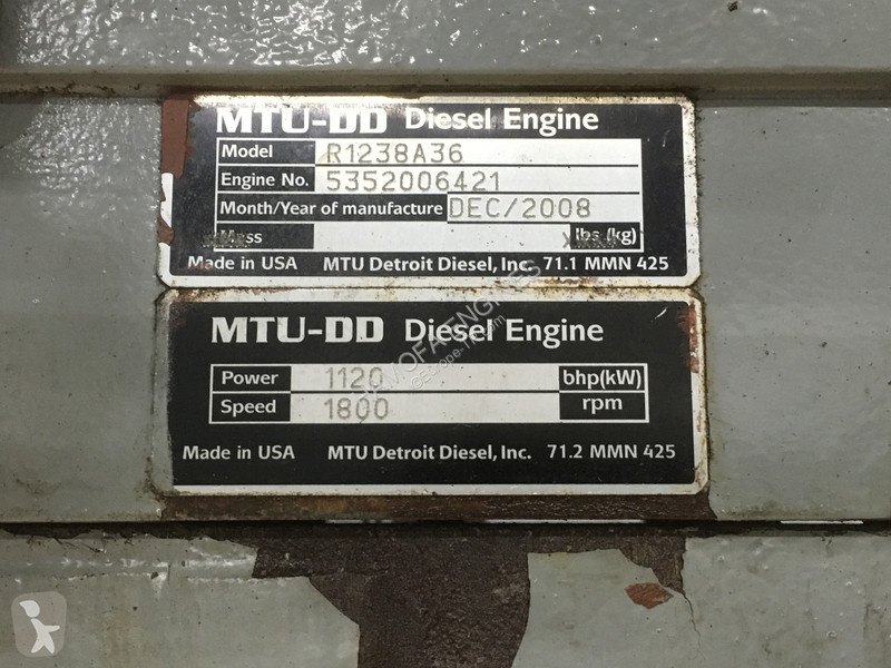 Losse onderdelen bouwmachines MTU 12V2000 USED