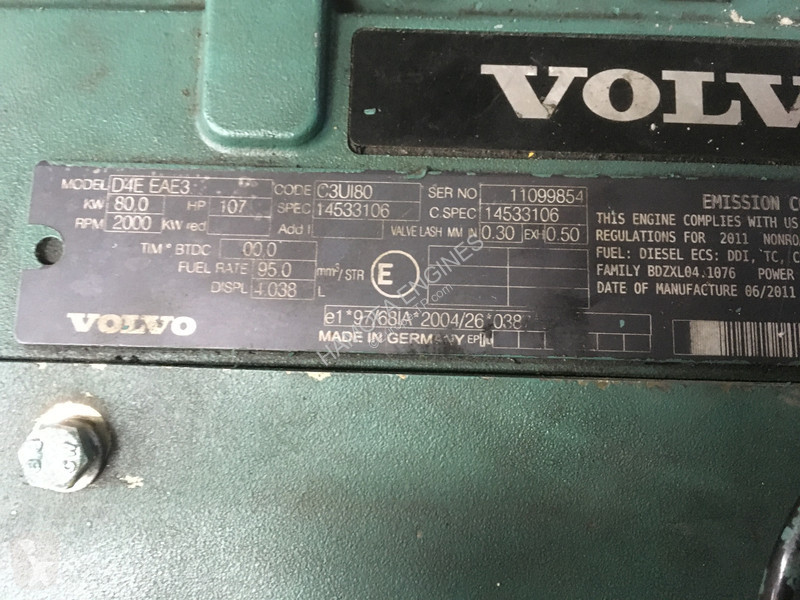 Náhradné diely na stavebné stroje Volvo D4E...