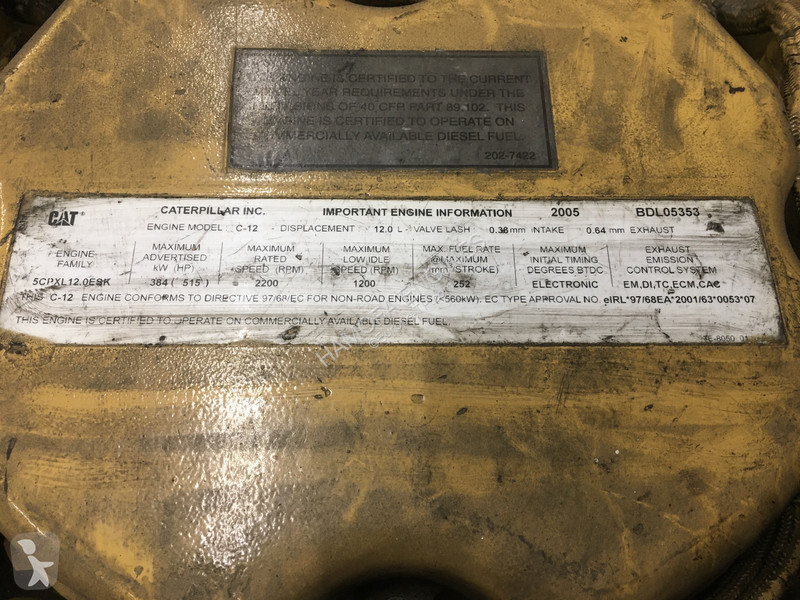 Losse onderdelen bouwmachines Caterpillar C12...